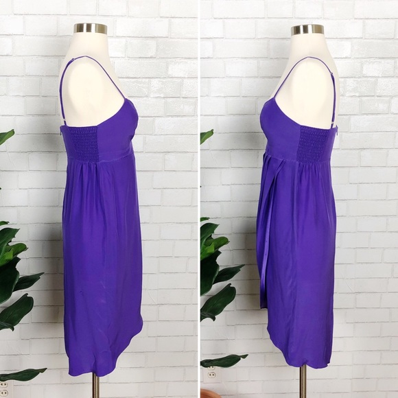 Amanda Uprichard Midtown Purple Silk Dress Size S - Picture 2 of 5